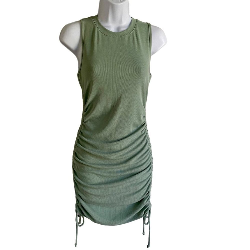 Wishlist Sage Green Sleeveless Donna Dress Side Ties Women's Small NEW NWT
